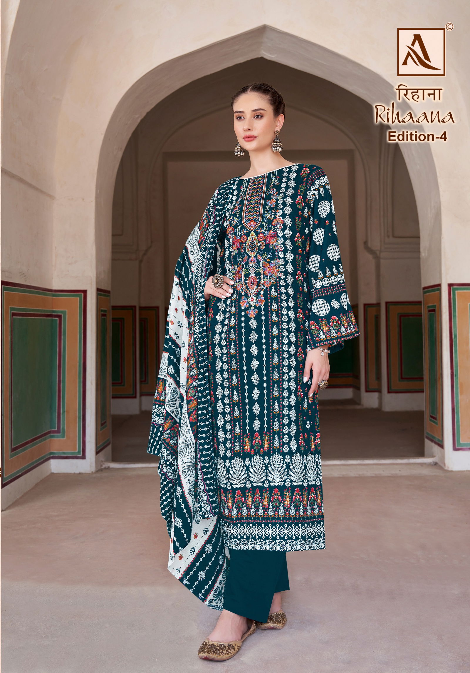 Rihaana 4 By Alok Suit Cambric Cotton Pakistani Dress Material Wholesale Shop In Surat